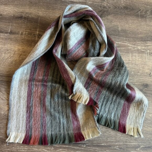 Shupaca 80% Alpaca Blend Striped Scarf. - Picture 1 of 5
